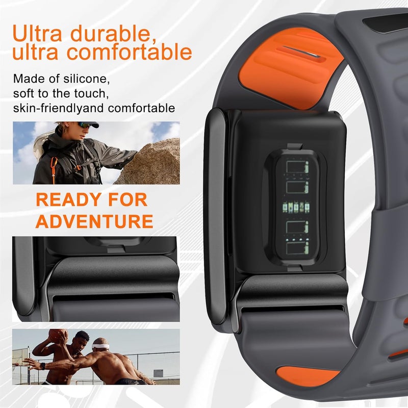 surundo Silicone Sport Band Compatible with Whoop 4.0 Band Strap Men Women, Soft Breathable Sport Adjustable Waterproof Replacement Wristbands Straps for Whoop 4.0 Bands - Image 3